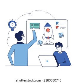 La última ilustración plana del plazo del proyecto

