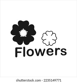 latest flower at the end of the year vector logo design