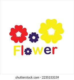 latest flower of the year vector logo design
