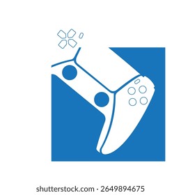latest game console icon with blue square