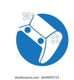 latest game console icon with blue circle