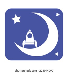 Latest generation rocket stands on the moon