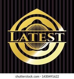 Latest golden emblem. Vector Illustration. Detailed.
