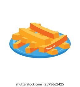 Latest icon of cheese sticks designed in 3d style