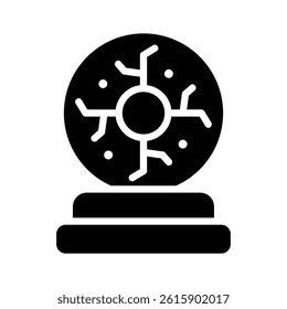 Latest icon of plasma ball designed in glyph style
