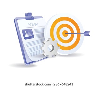 The latest information for business targets flat illustration concept