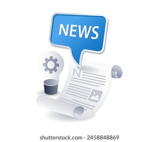 The latest information ideas infographics, flat isometric 3D illustrations