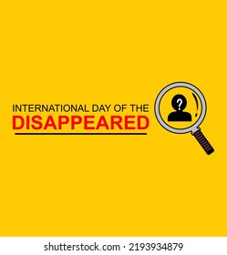 
el último día internacional de la forma del vector desaparecido ilustración de imagen diseño de imagen simple fondo amarillo