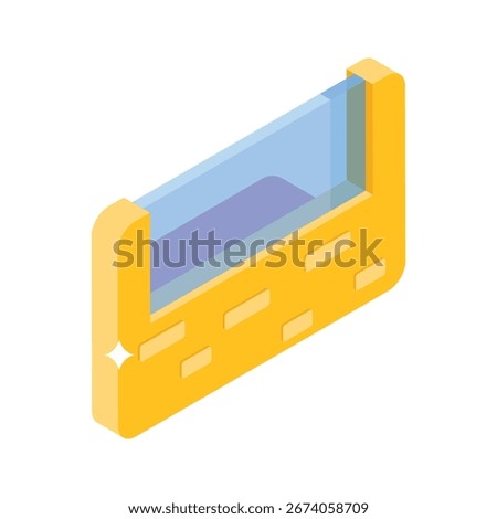 Latest isometric style icon of bulletproof jail glass