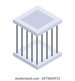 Latest of Legal System Isometric Icons  

