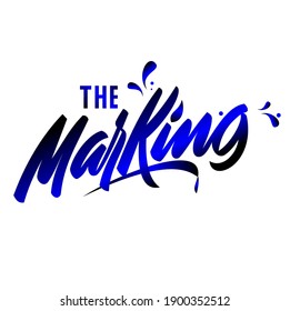 Marcado de diseño de logotipo más reciente con estilo de texto de grafiti latino y combinación de colores