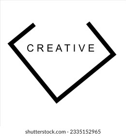 latest logo triangle line creative vector logo design