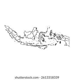 latest map of Indonesian provinces-black