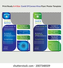 Latest Modern Covid 19 Coronavirus Protection Health Care Flyer or Poster Print Background Hot And creative Awesome Quarantine Template 