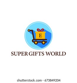 Latest and modern flat logo design for toys and gifts shop.