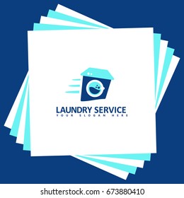 Latest and modern Laundry Flat logo Template designs vector illustration in eps 10