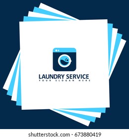 Latest and modern Laundry Flat logo Template designs vector illustration in eps 10