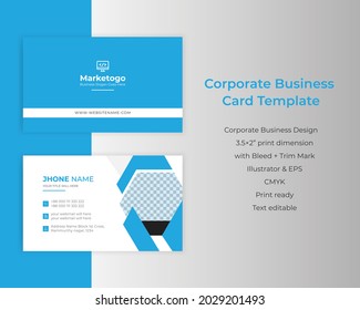 latest Modern professional awesome unique corporate custom beautiful personal office Business Card design Premium Vector