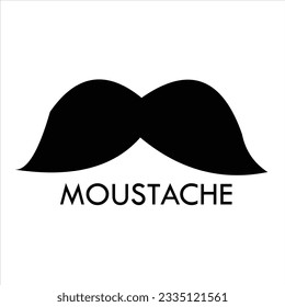 Diseño de color negro con el logo vectorial de las artes del bigote más reciente