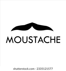 Latest mustache arts vector logo design black color design