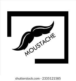 Latest mustache arts vector logo design black color design
