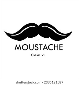 Latest mustache arts vector logo design black color design