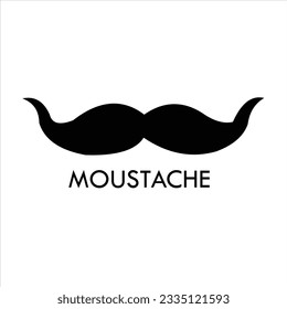 Latest mustache arts vector logo design black color design