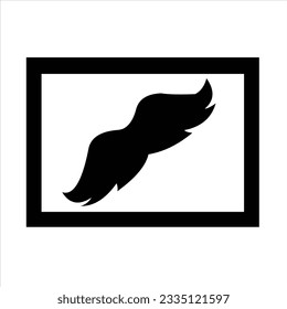 Latest mustache arts vector logo design black color design
