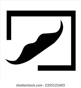 Latest mustache arts vector logo design black color design