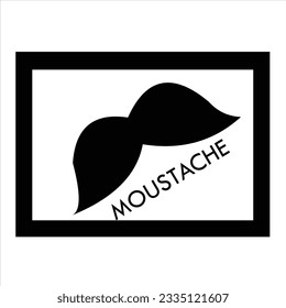 Latest mustache arts vector logo design black color design