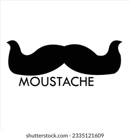 Latest mustache arts vector logo design black color design