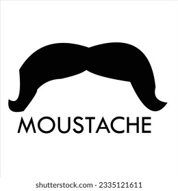 Latest mustache arts vector logo design black color design