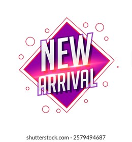 latest and new arrival promo template with shiny light effect vector