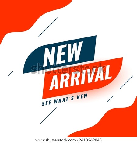 latest and new arrival promo template for fashionable brand vector