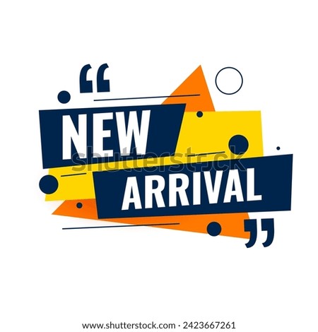 latest and new arrival promo template in modern style vector