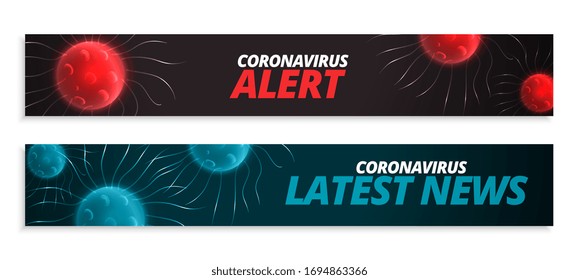 latest news and alert banner for coronavirus pandemic
