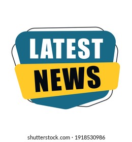 Latest News. Banner for business, marketing and advertising. Vector illustration.