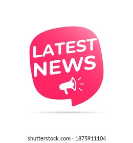 Latest news breaking report. Daily newspaper or news report banner icon concept. EPS10