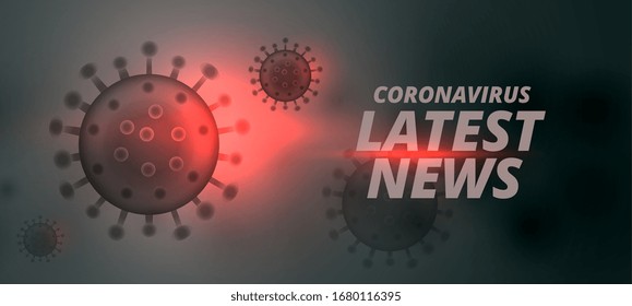 latest news of coronavirus banner concept design