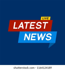 Latest news flat vector banner