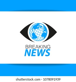 Latest News Label. Breaking News Live on World. Vector Illustration.  