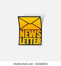 latest news, realistic sticker