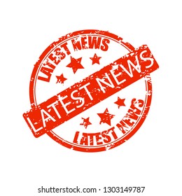 Latest news rubber stamp isolated on white. Icone news, vector latest news icon, latestnews illustration