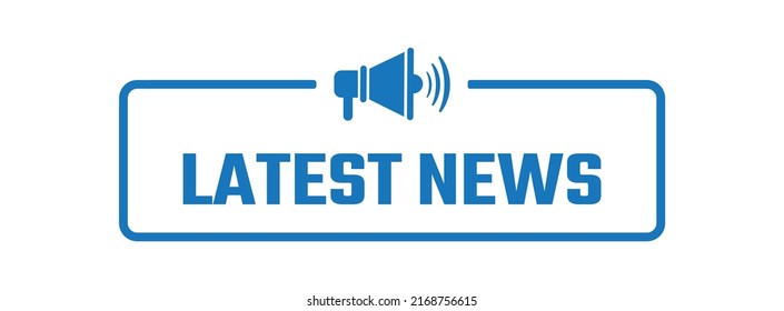 Latest News Sign On White Background