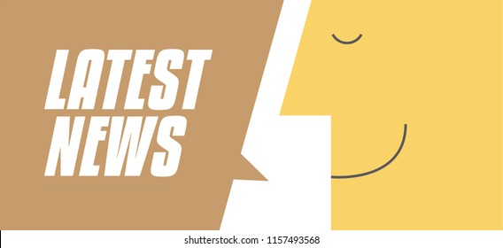 Latest News speech bubble vector illustration. Man saying Latest News. Business and Digital marketing concept for website and banners promotions