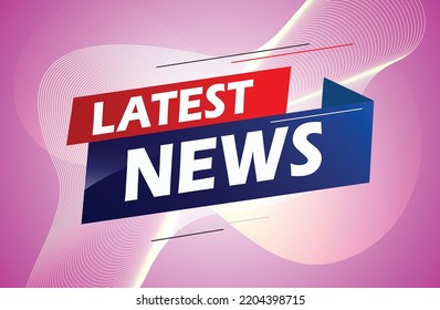 Latest news word concept vector illustration with blue lines modern futuristic 3d style for landing page template ui web mobile app poster banner flyer background gift card coupon label wallpaper