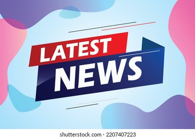 Latest news word concept vector illustration with blue lines modern futuristic 3d style for landing page template ui web mobile app poster banner flyer background gift card coupon label wallpaper