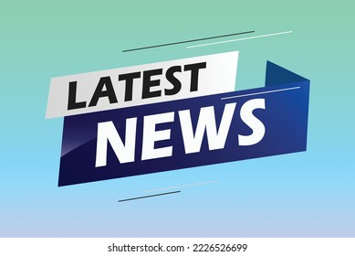 Latest news word concept vector illustration with blue lines modern futuristic 3d style for landing page template ui web mobile app poster banner flyer background gift card coupon label wallpaper