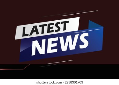 Latest news word concept vector illustration with blue lines modern futuristic 3d style for landing page template ui web mobile app poster banner flyer background gift card coupon label wallpaper