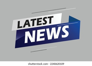Latest news word concept vector illustration with blue lines modern futuristic 3d style for landing page template ui web mobile app poster banner flyer background gift card coupon label wallpaper